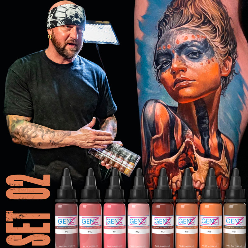 GEN-Z Randy Engelhard Tattoo by Number Ink Set #2